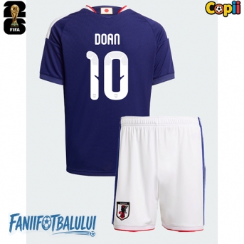 Japonia Ritsu Doan #10 Echipament de Fotbal Replică Mondial 2026 Copii Acasa (+ Șorturi)